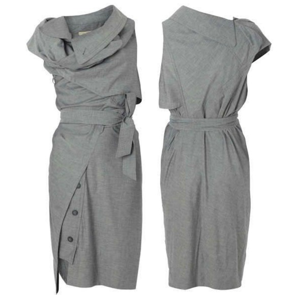 All Saints Dresses & Skirts - All Saints Amka / Idun Trench Dress - Gray Midi